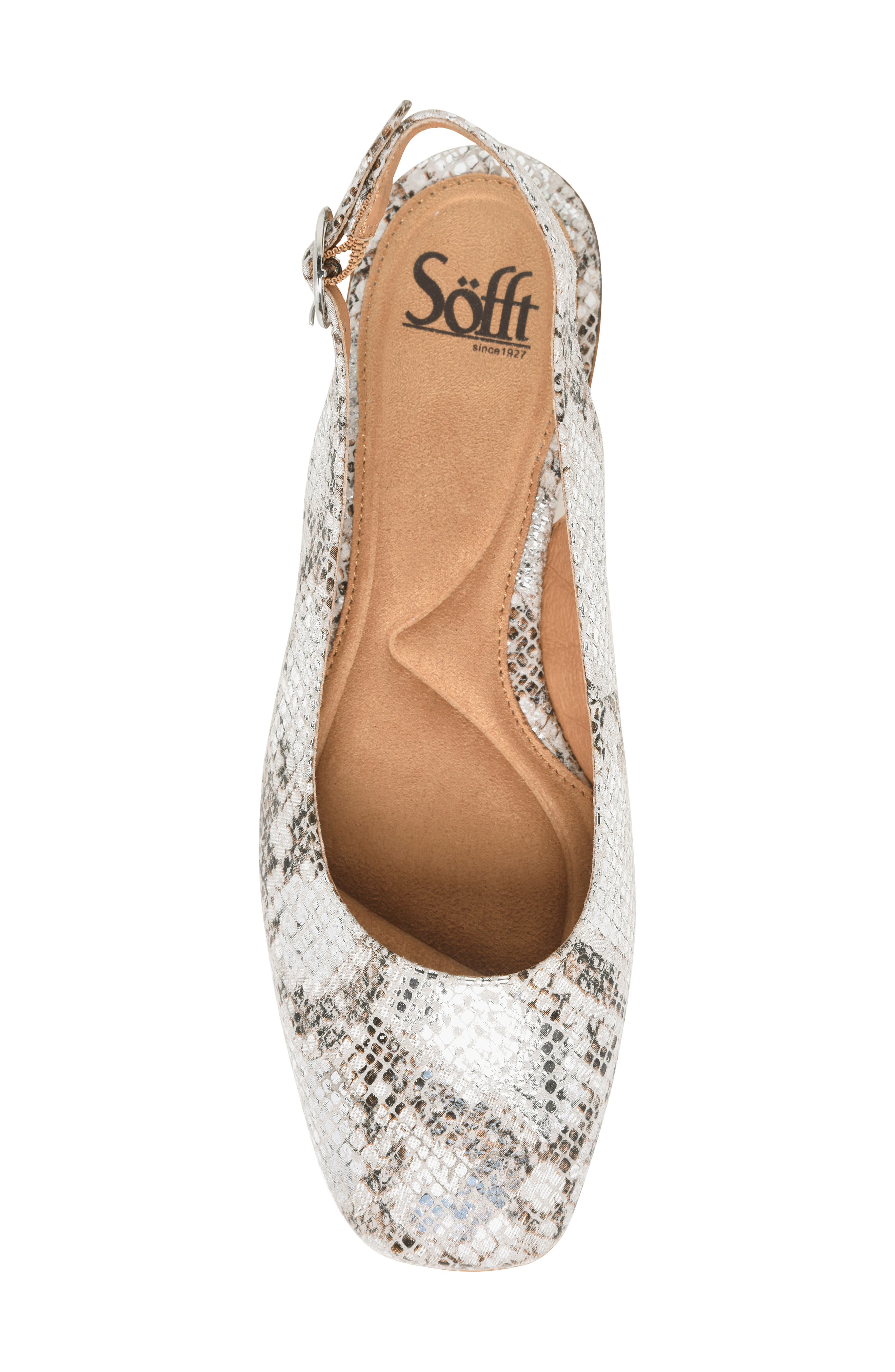 Söfft Endora Slingback Pump, Alternate, color, Silver Metallic