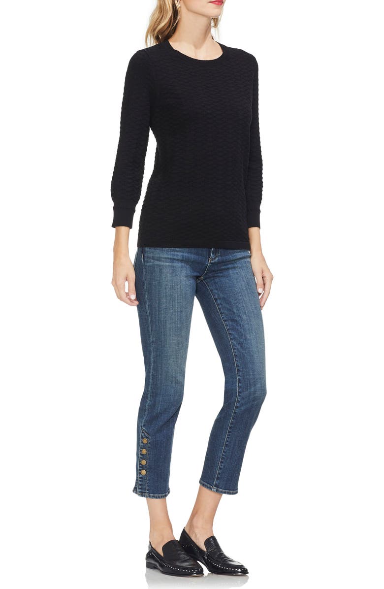 Vince Camuto Rhombus Stitch Sweater, Alternate, color, 