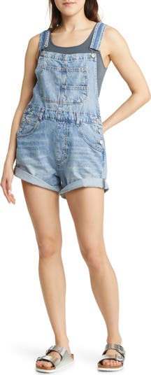 Free People - Short Talls Denim Romper 2024 Short-Sleeve