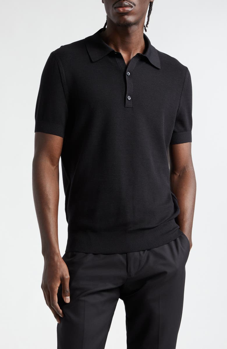 TOM FORD Honeycomb Knit Polo, Main, color,