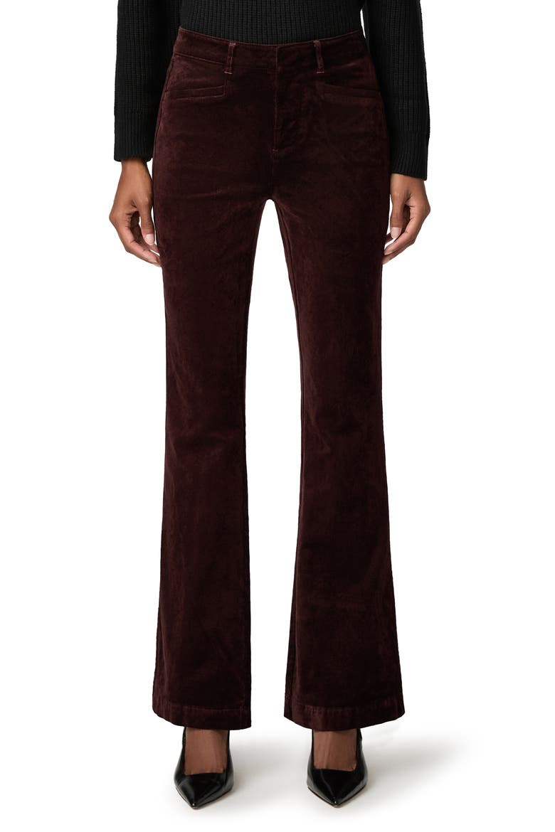 Laurel Canyon High Waist Flare Leg Jeans, Main, color, BURGUNDY