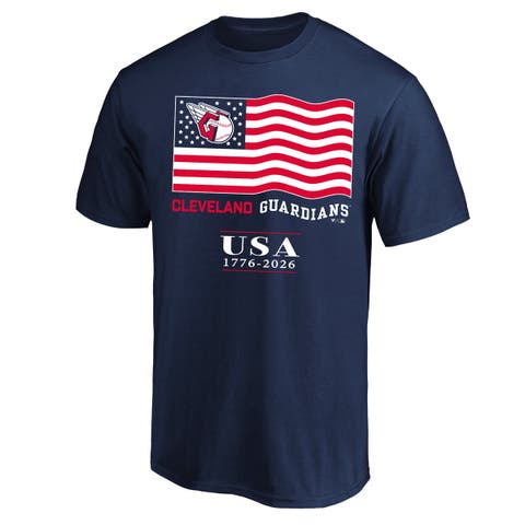 Men's Fanatics Navy Cleveland Guardians USA 1776-2026 Big & Tall T-Shirt