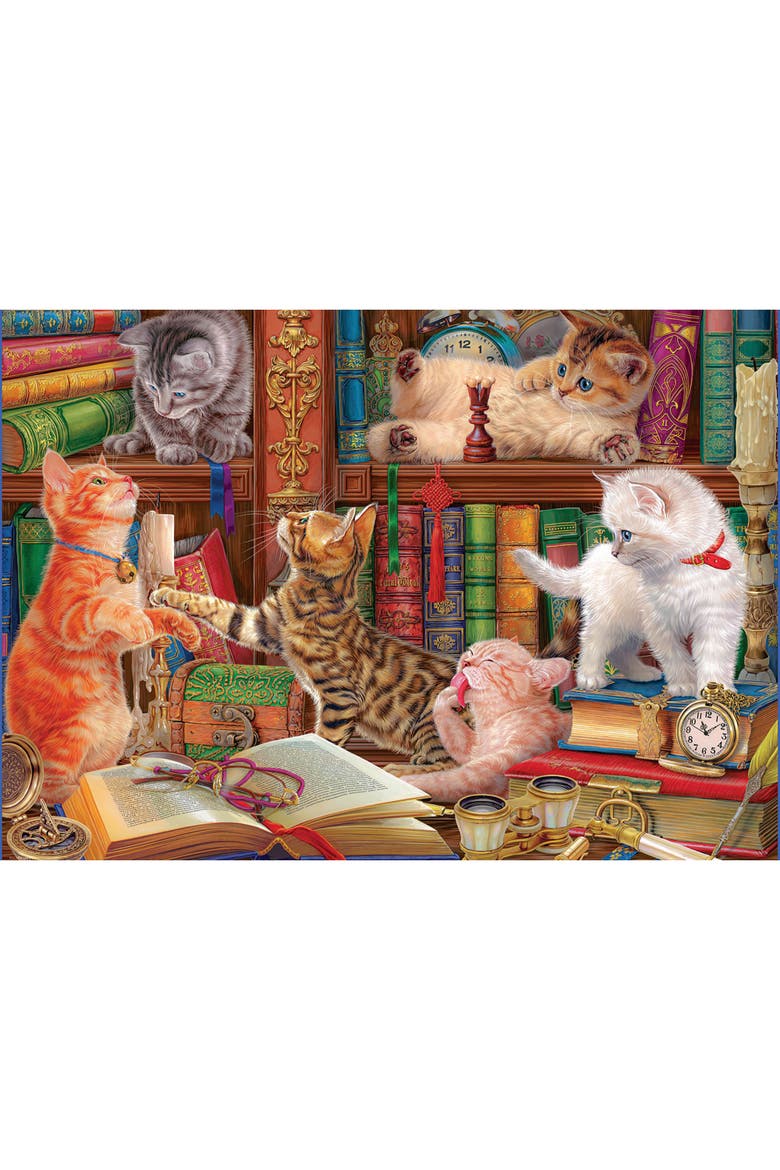 Library Kittens 1000 Piece Puzzle, Alternate, color, Multicolored