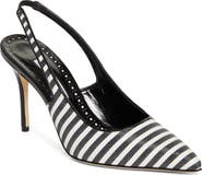 Manolo Blahnik Allurafia Stripe Slingback Pump