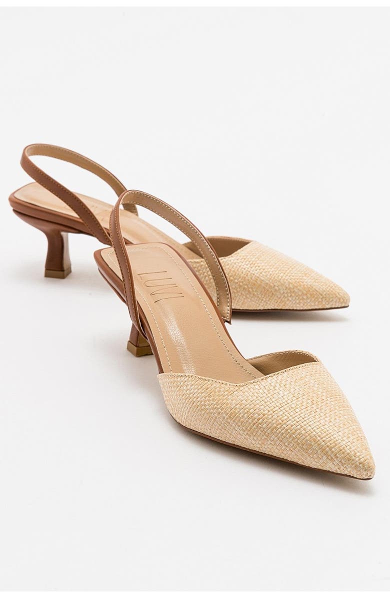Prologue Shoes Over Pointed Toe Pump, Main, color, Beige