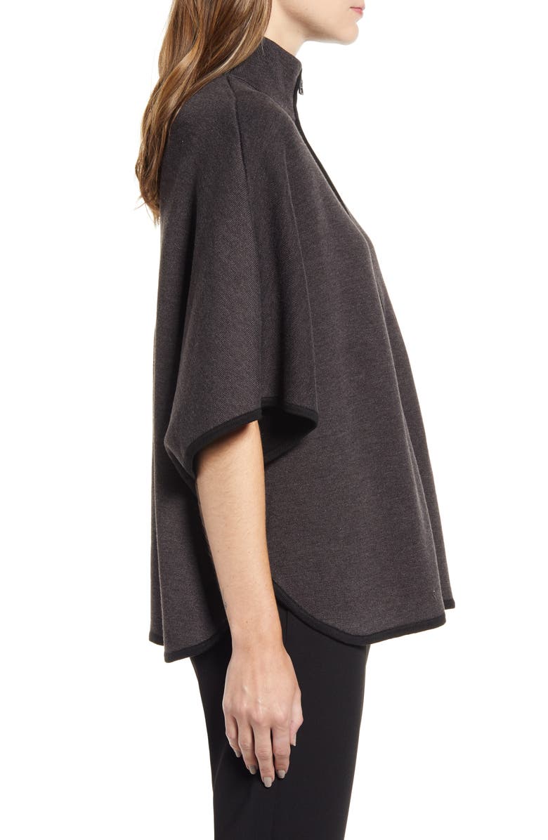 Anne Klein Double Face Zip Cape, Alternate, color,