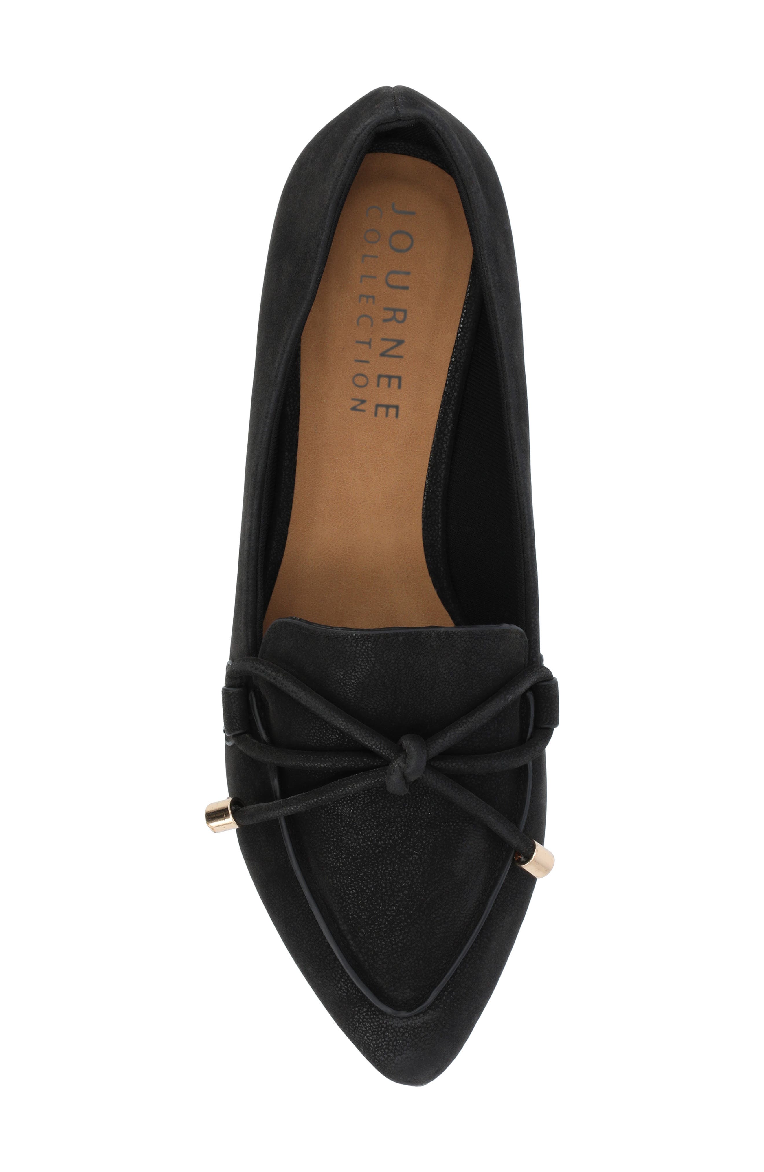 Journee Collection Muriel Flat - Narrow Width, Alternate, color, Black