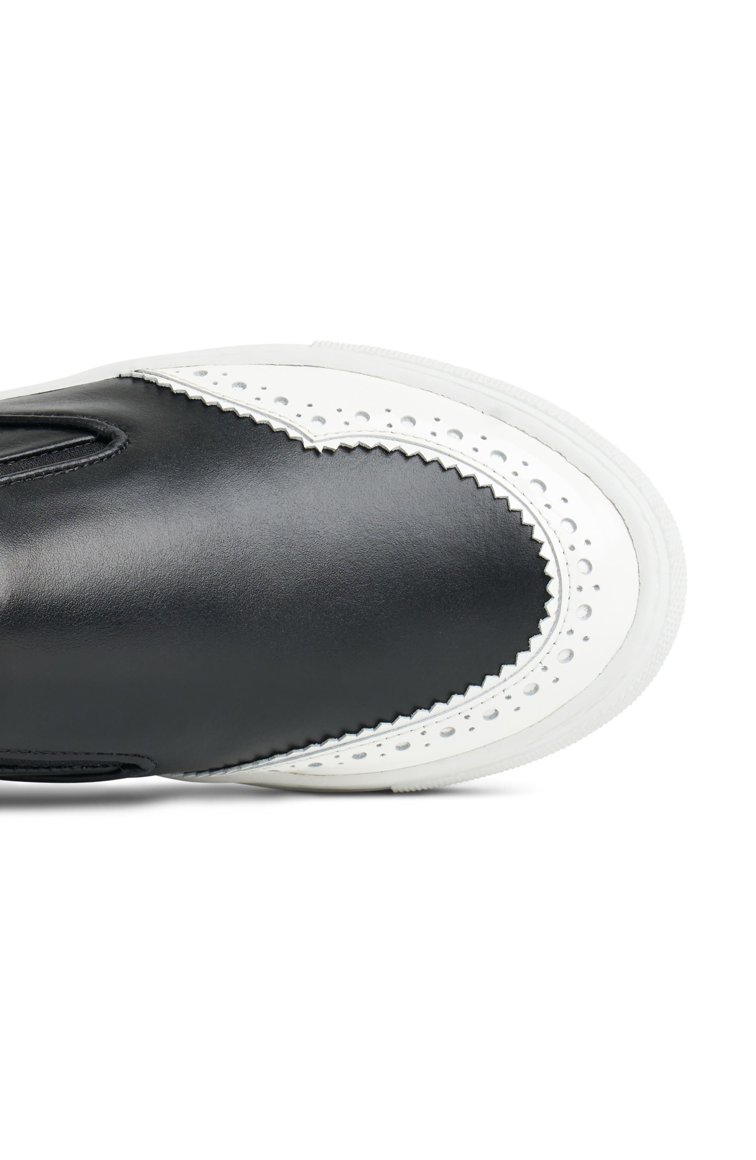 The Office of Angela Scott The Harper Sneaker, Alternate, color, Black/White