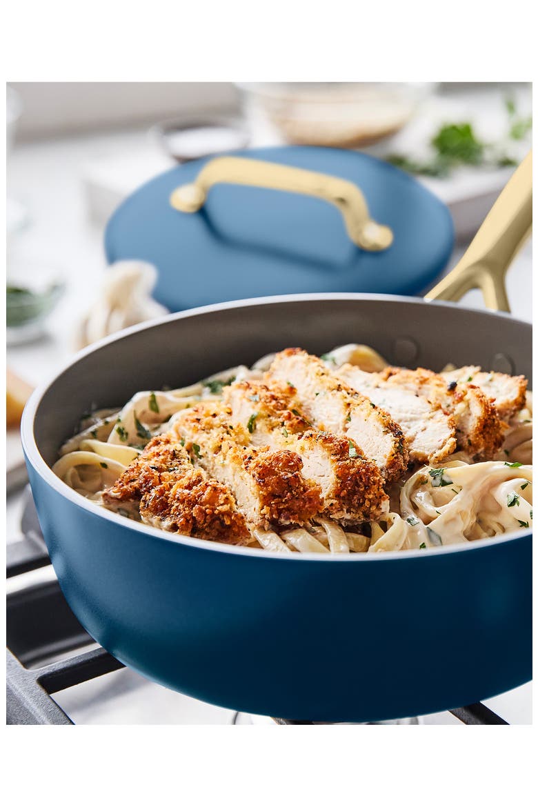 GP5 Infinite8 11-Piece Anodized Aluminum Ceramic Nonstick Cookware Set with Champagne Handles , Alternate, color, MARINE