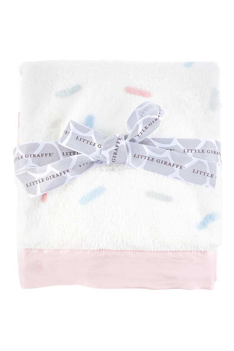 Luxe Sprinkles Faux Fur Baby Blanket (Nordstrom Exclusive), Main, color, PINK