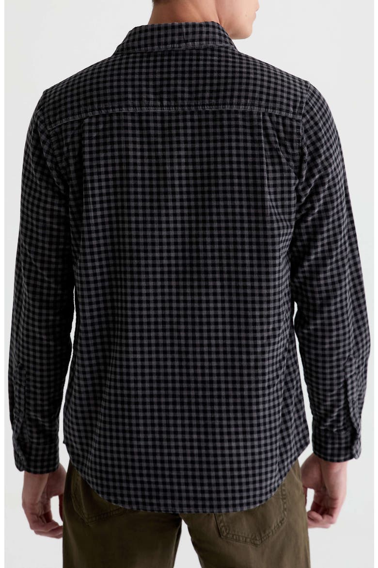 Miller CPO Check Cotton Corduroy Button-Up Shirt, Alternate, color, EVENING SMOKE/BLACK CHECK