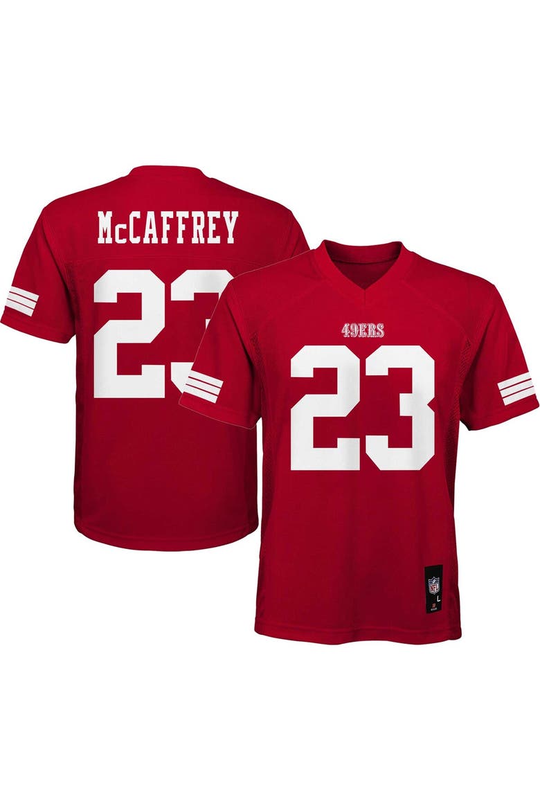 Preschool Christian McCaffrey Scarlet San Francisco 49ers Replica Player Jersey, Main, color, Scarlet