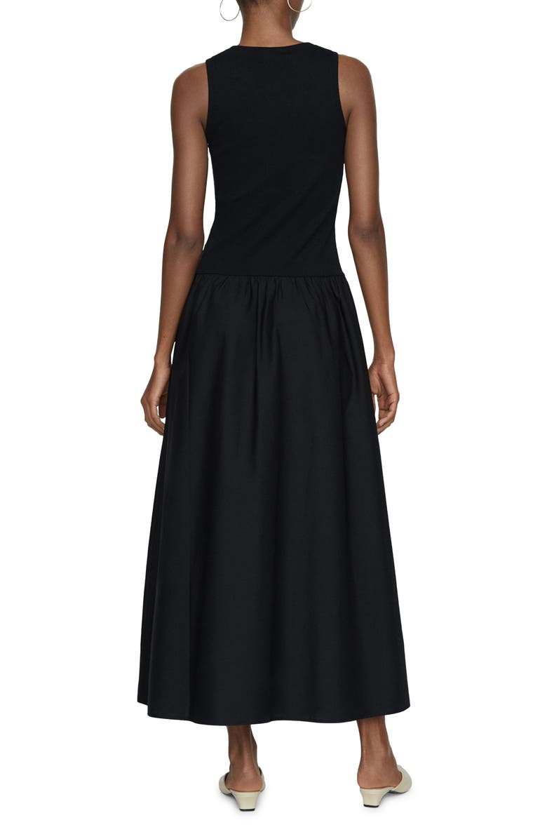 MANGO Mixed Media Sleeveless Maxi Dress, Alternate, color,