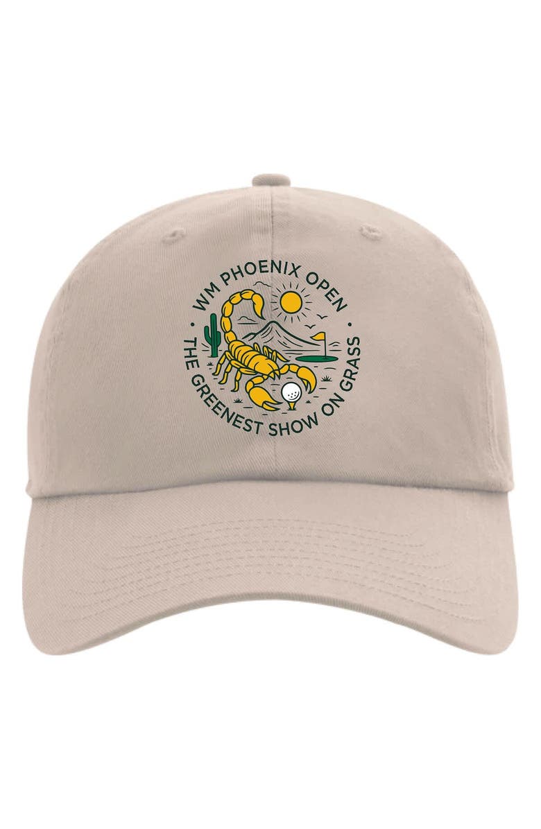 AHEAD Men's Ahead Cream WM Phoenix Open Largo Scorpion Adjustable Hat, Main, color, Cream