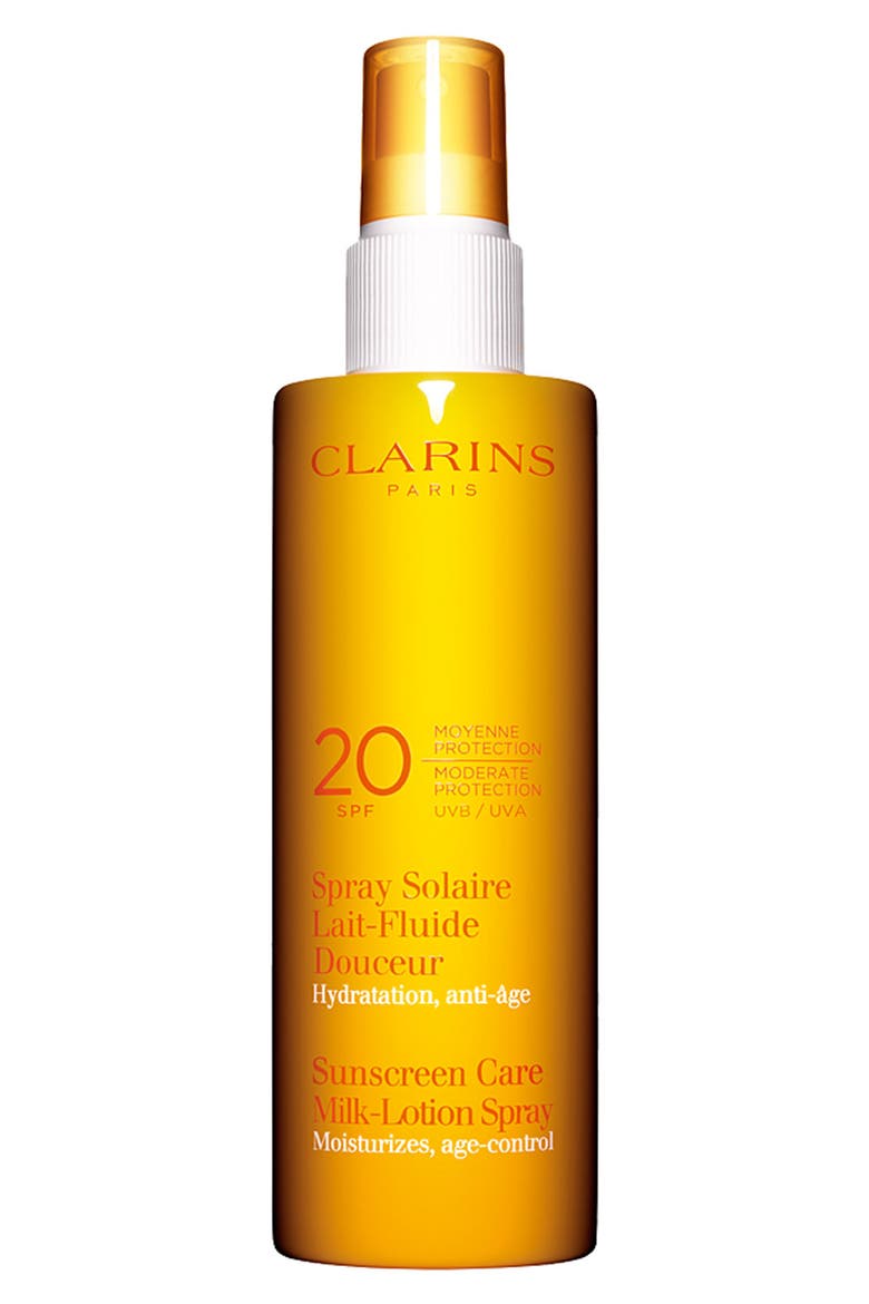 Sunscreen Care Milk-Lotion Spray SPF 20, Main, color, NO COLOR