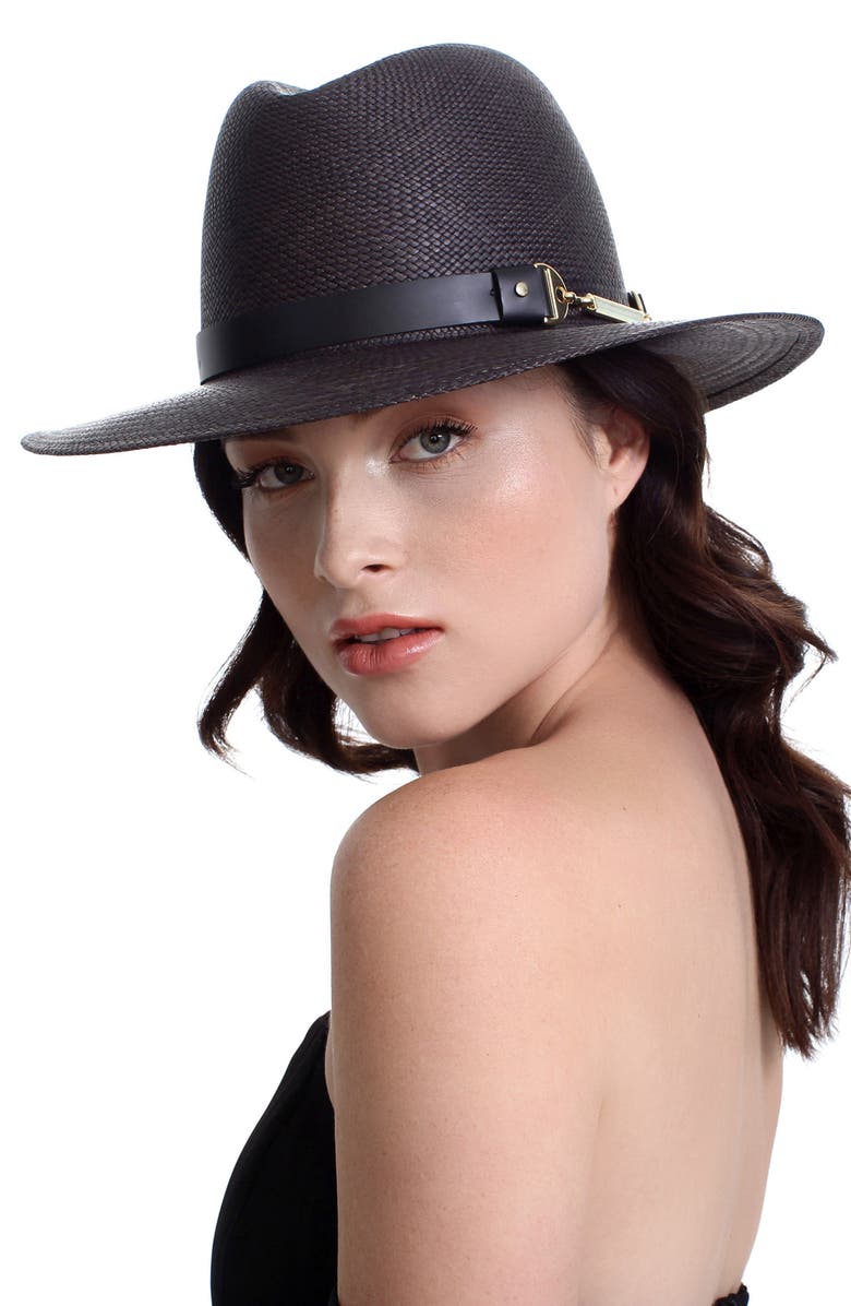 Bijou Van Ness The Marlene Straw Panama Hat, Alternate, color, 
