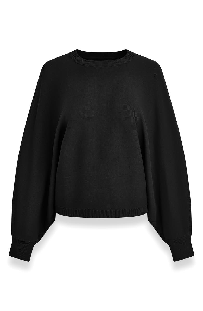 Donna Karan New York Dolman Sleeve Milano Knit Sweater, Alternate, color, Black