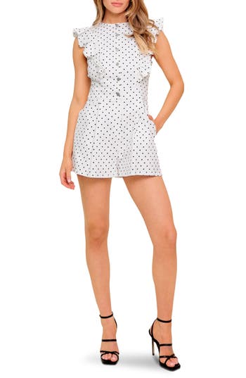 Flying Tomato Polka Dot Ruffle Romper In Multi