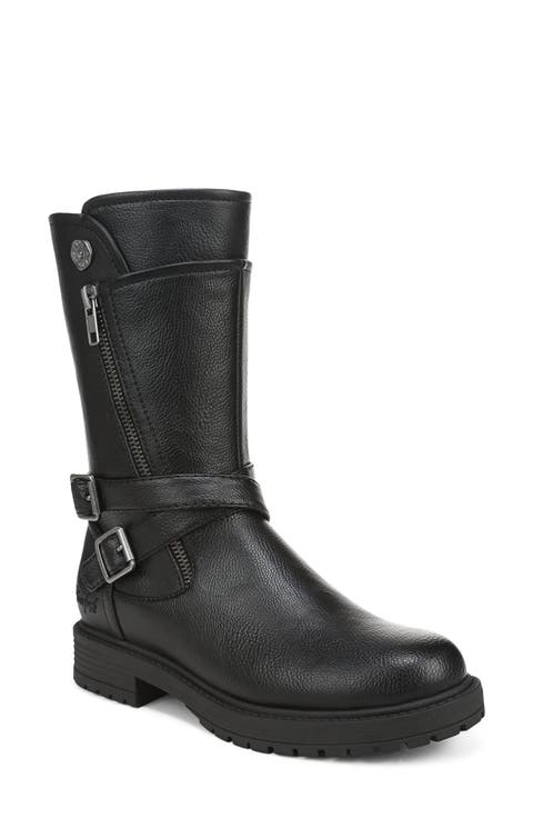 Alberta Faux Leather Moto Boot