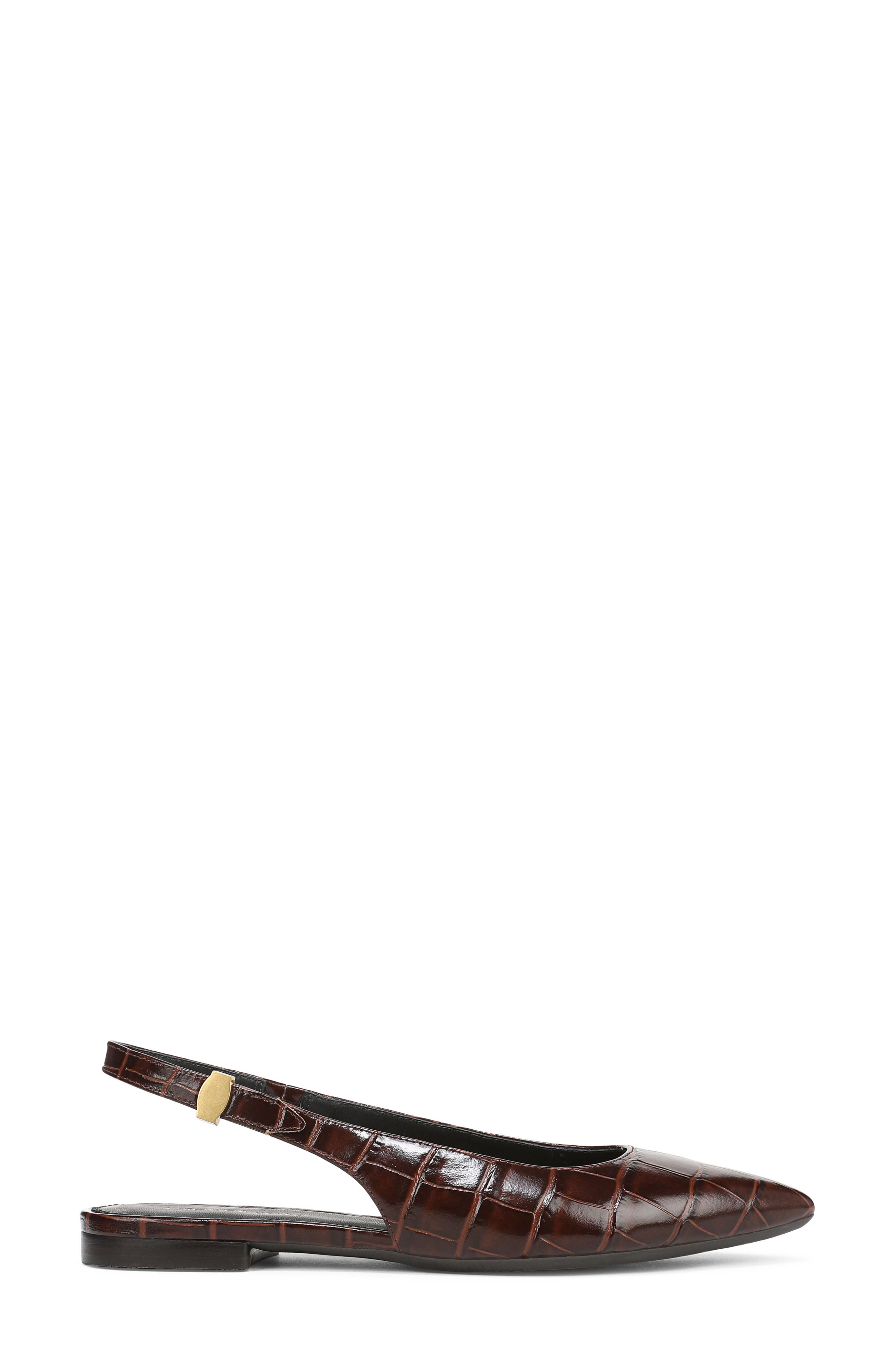 Shina Slingback Pointed Toe Flat, Alternate, color, CHOCOLATE