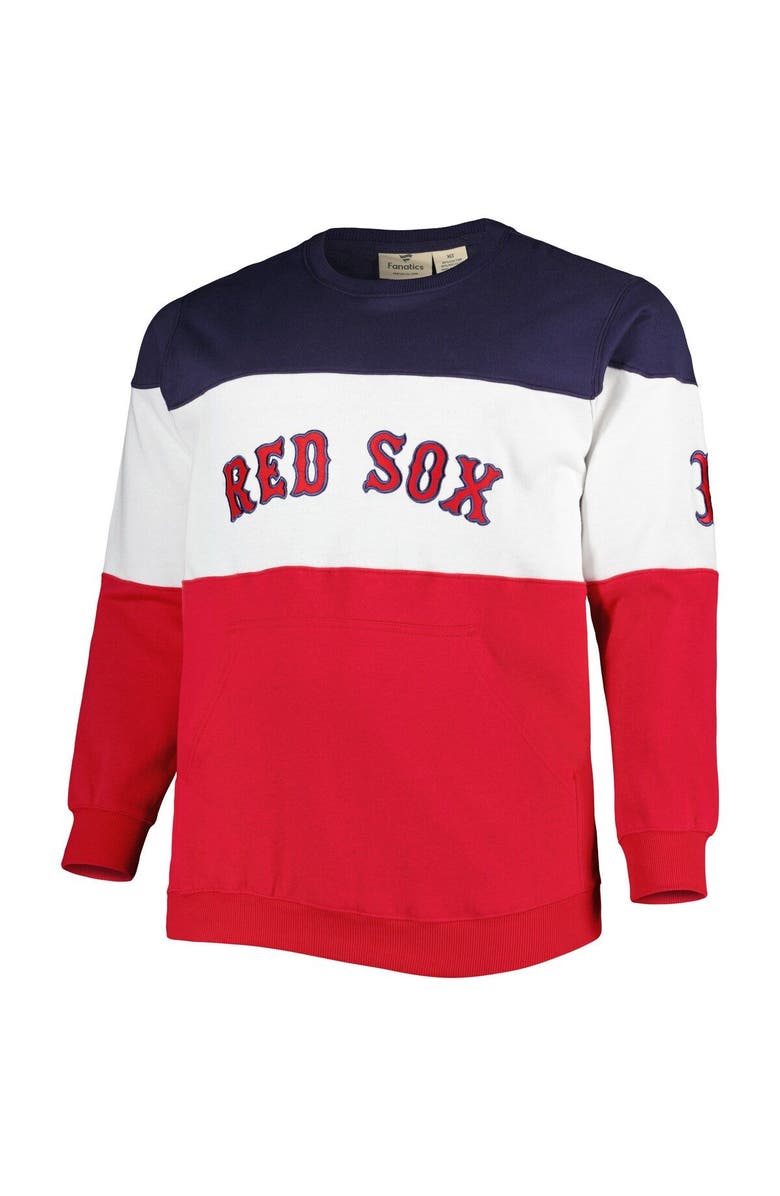 PROFILE Men's Navy/Red Boston Red Sox Big & Tall Pullover Sweatshirt, Alternate, color, 