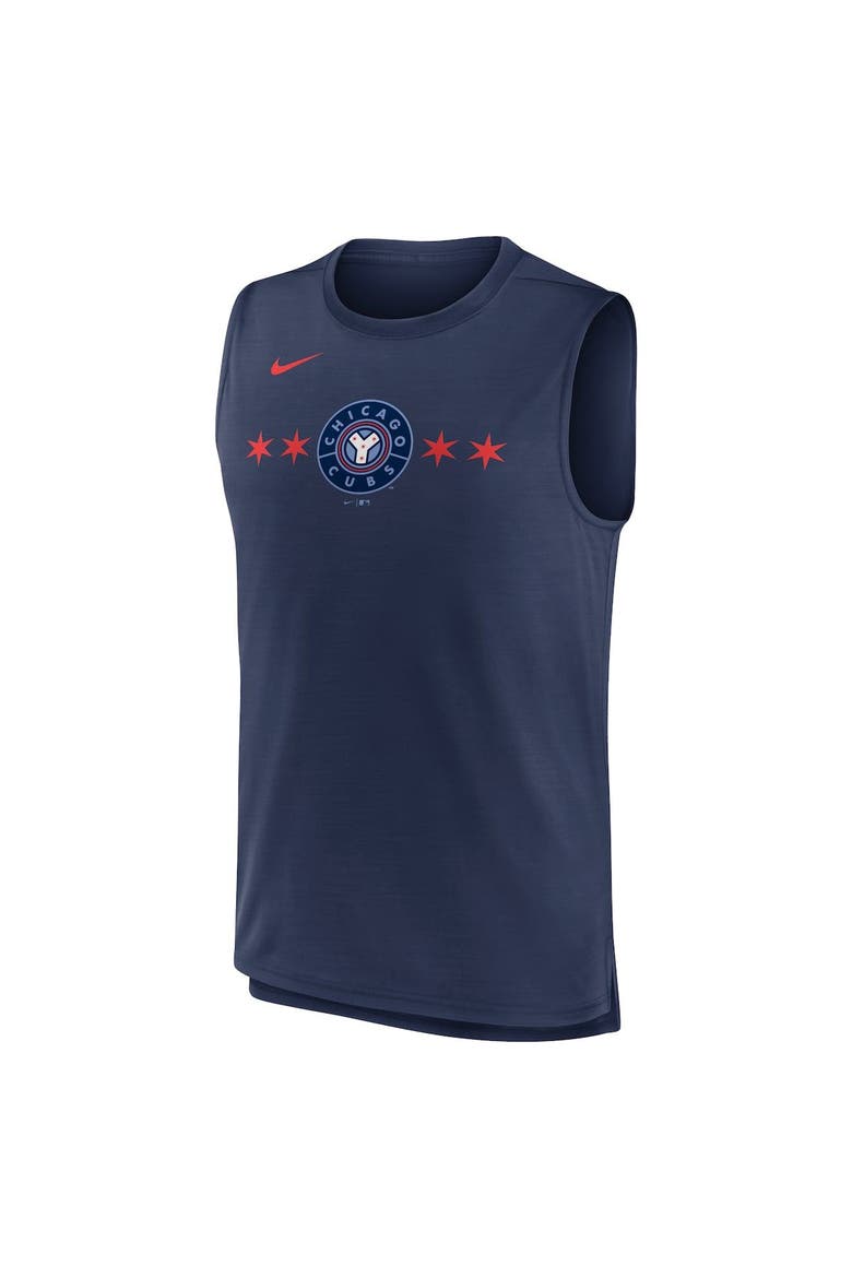 Men's Nike Navy Chicago Cubs City Connect Muscle Tank Top, Alternate, color, Navy
