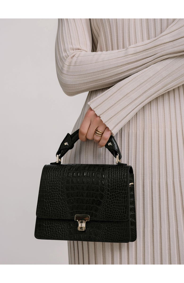 VIE LORIE Vittoria Top Handle Bag, Alternate, color, Black Chestnut
