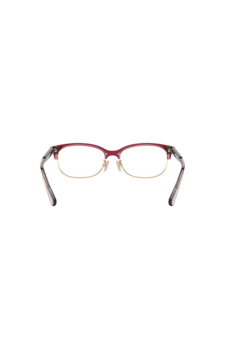 COACH 53mm Rectangle optical glasses, Alternate, color, Pink