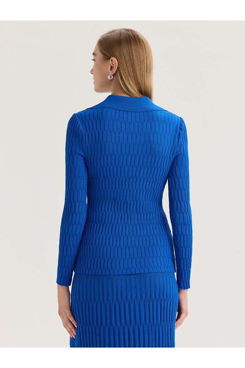 Raised Geometric Soft Knit Tunic, Alternate, color, Aegean Blue
