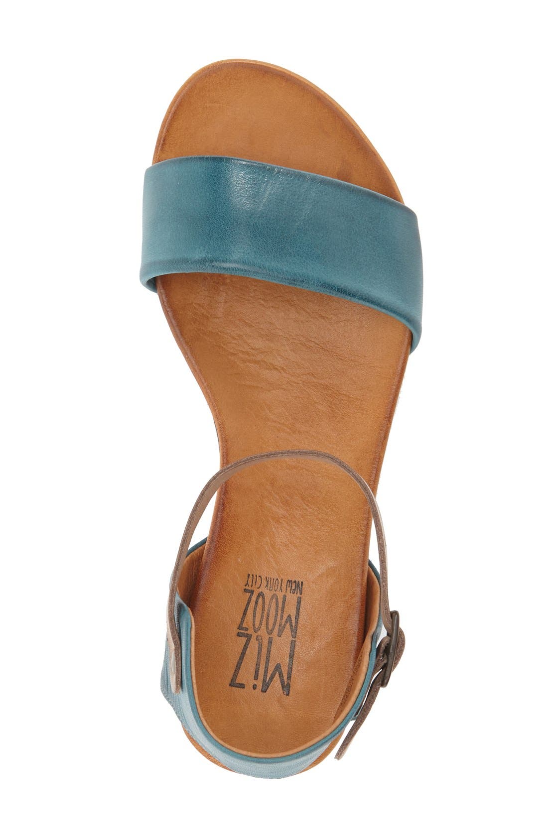 Alanis Flat Sandal, Alternate, color, MARINE LEATHER