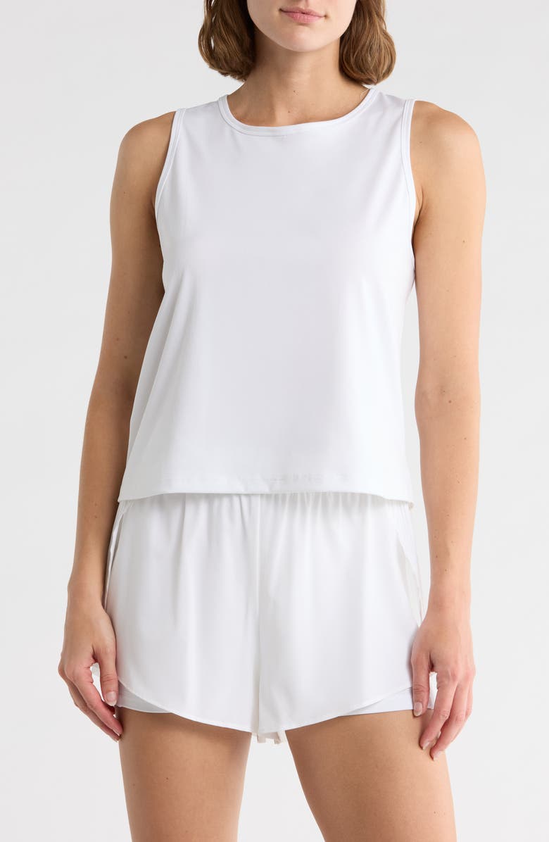 90 DEGREE BY REFLEX Easy Flow Tank Top, Main, color, White