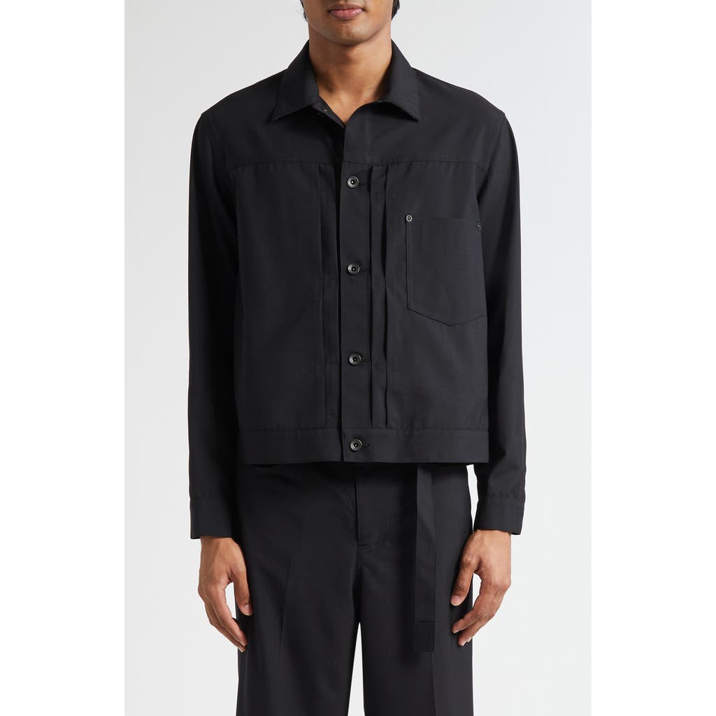 Sacai Woven Shirt In Black