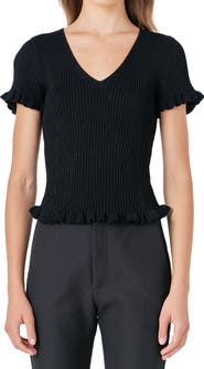 Endless Rose Lettuce Edge Rib Top