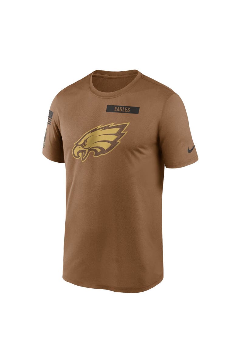 Nike Men's Nike Brown Philadelphia Eagles 2023 Salute To Service Big & Tall Legend Performance T-Shirt, Alternate, color,