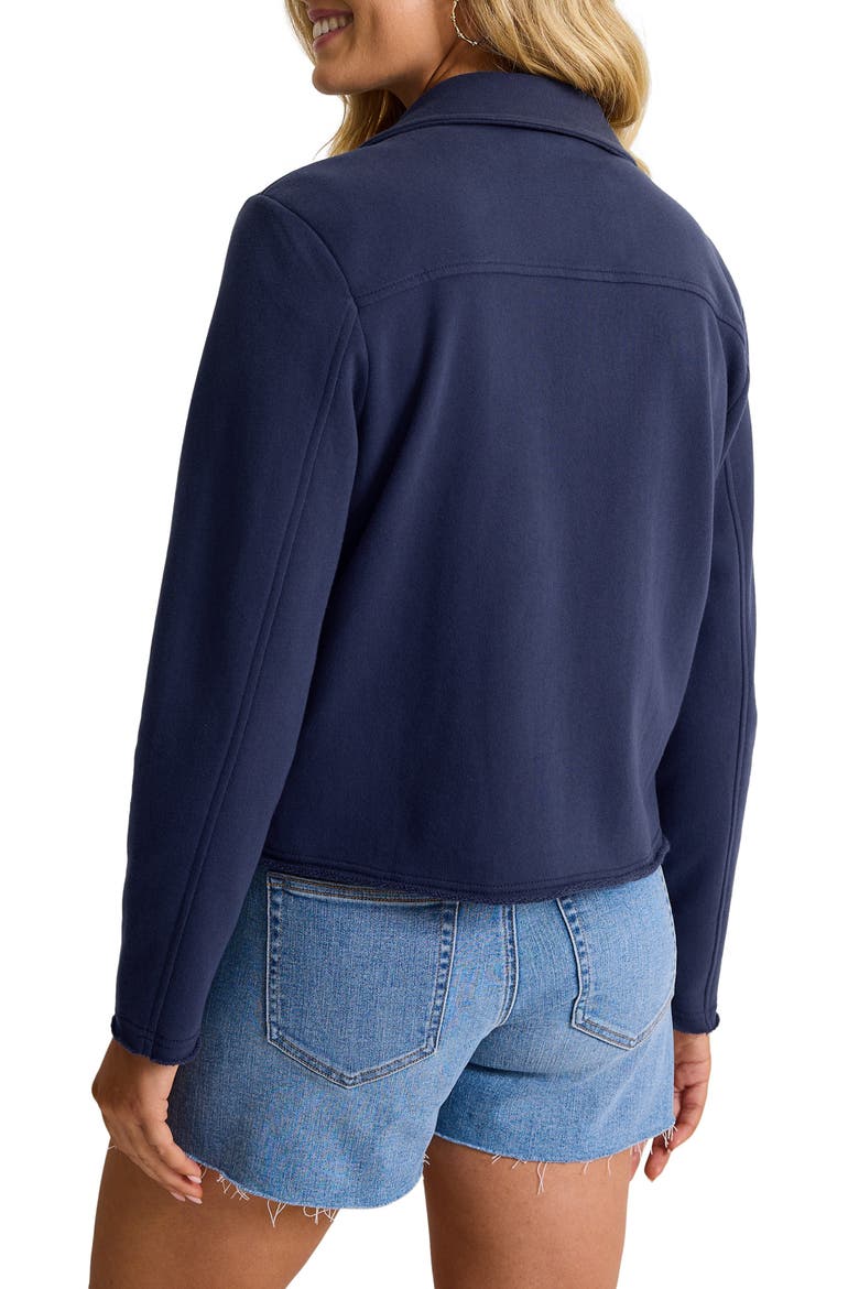 Marina Del Mar Double Breasted Crop Fleece Jacket, Alternate, color, COASTLINE