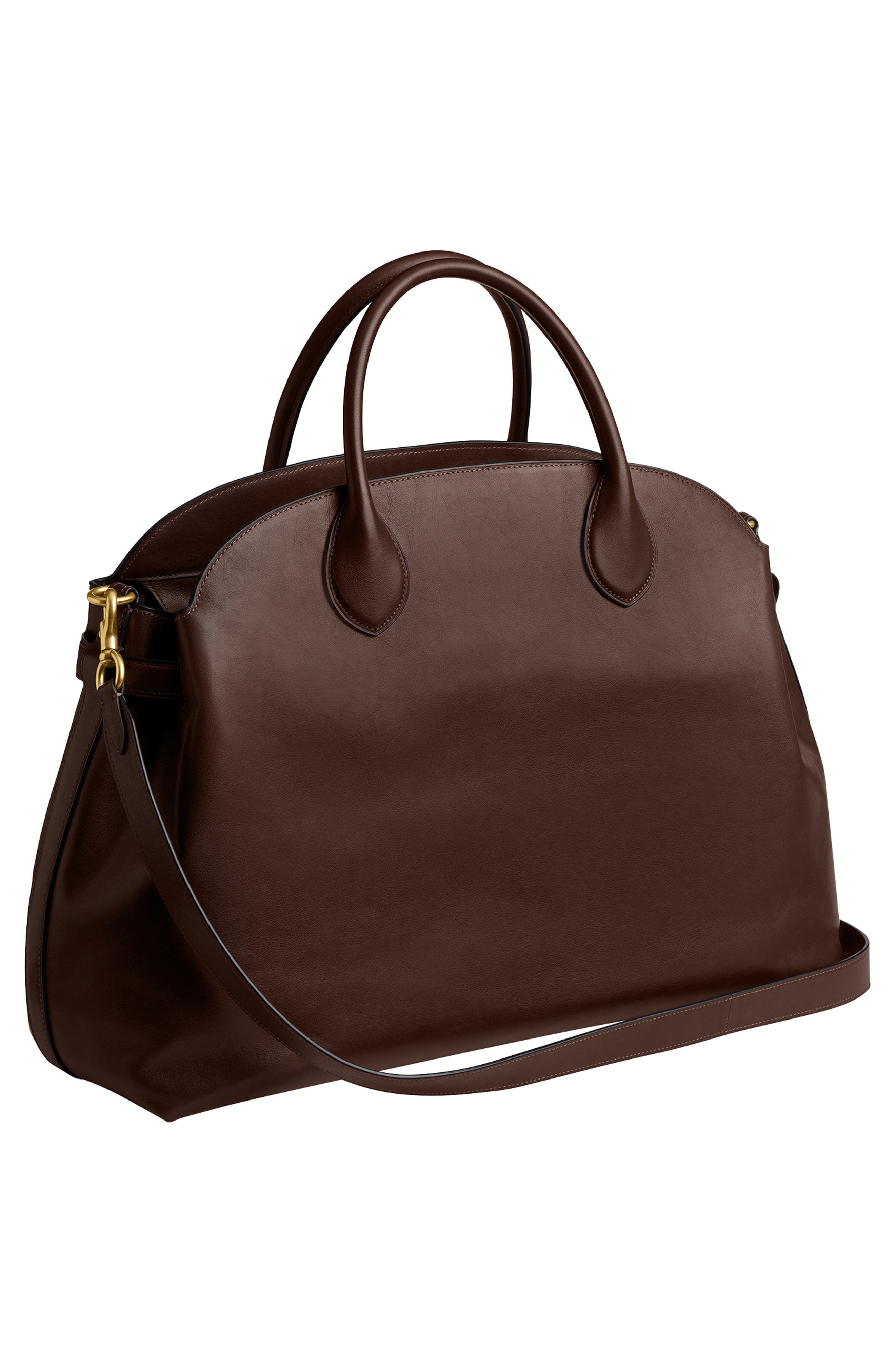 COACH Empire Soft Leather Carryall Satchel, Alternate, color, Maple
