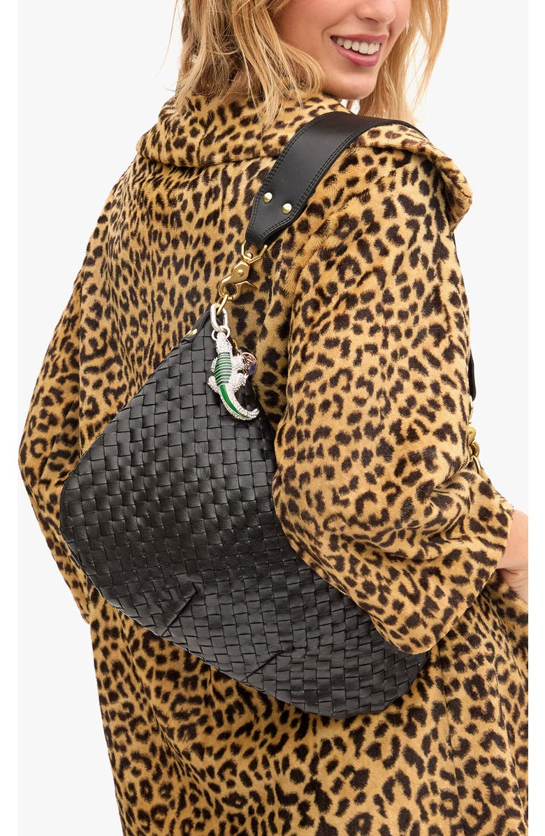 Clare V. Alligator Bag Charm, Alternate, color, Silver