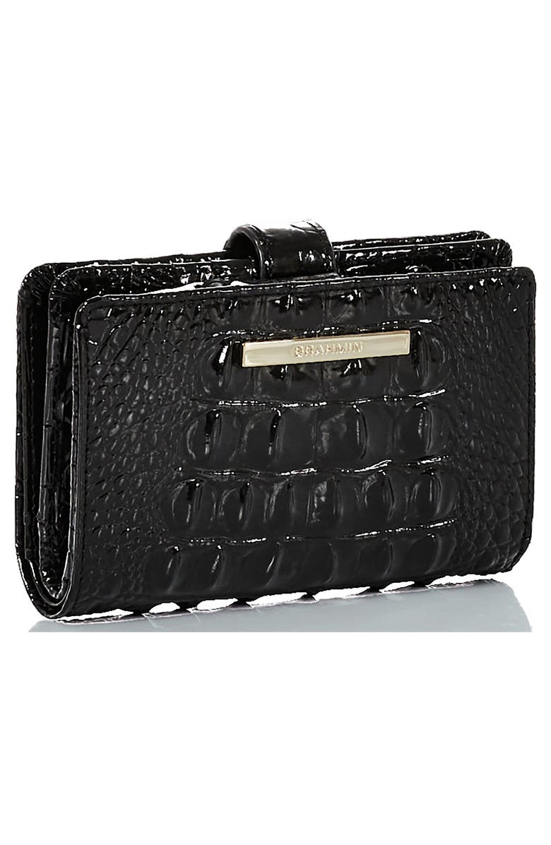 Brahmin Hannah Croc Embossed Leather Wallet, Alternate, color,