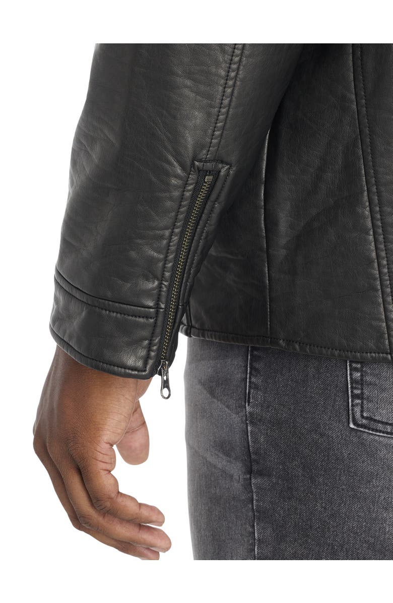 Synrgy by DXL Big & Tall Moto Jacket, Alternate, color, Black