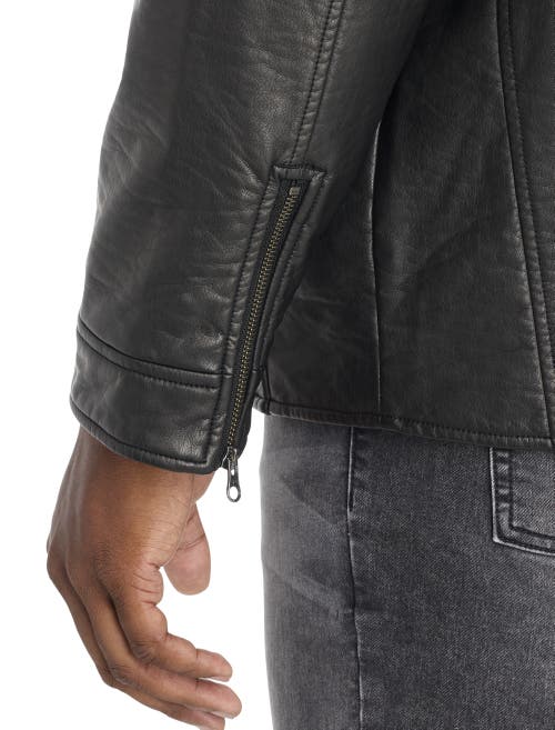Synrgy By Dxl Big & Tall Moto Jacket In Black
