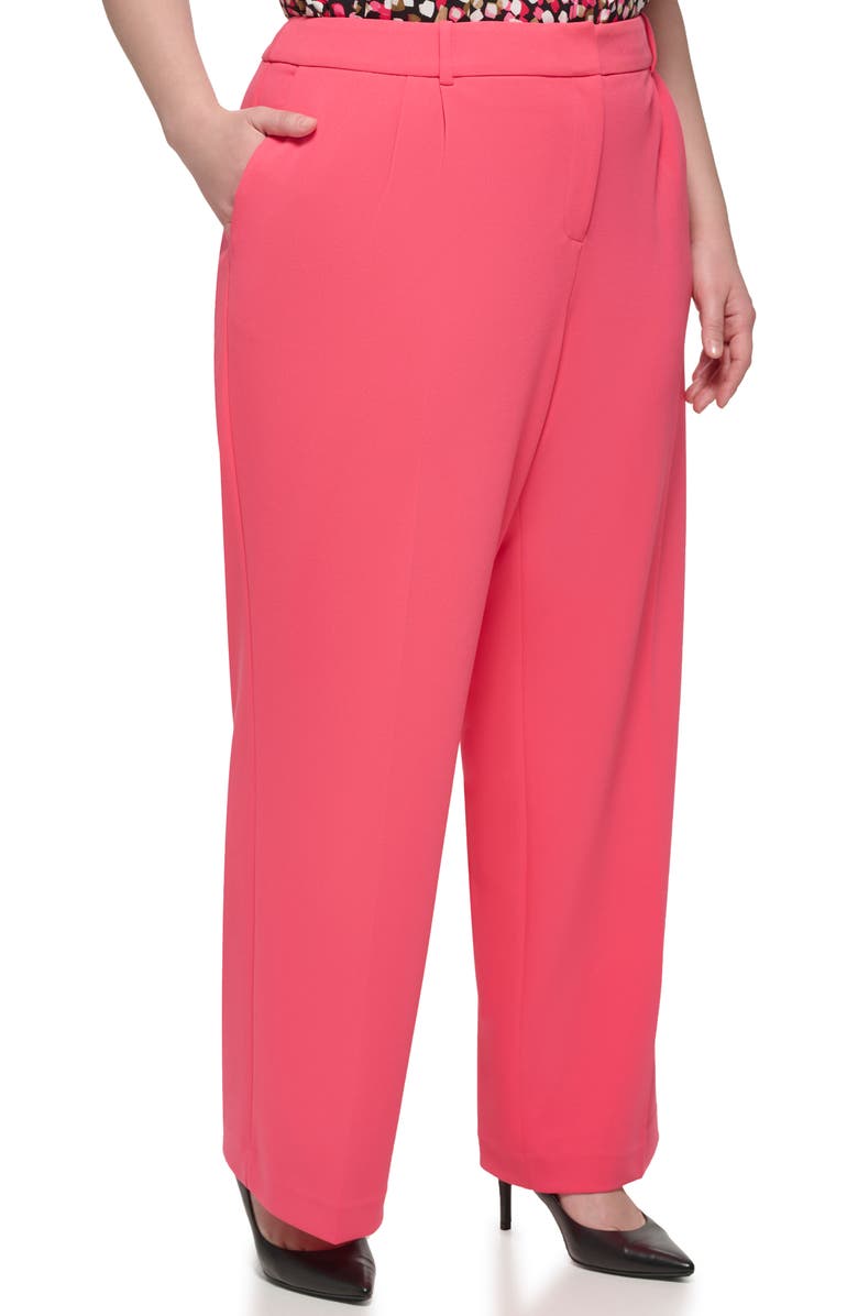 Calvin Klein Straight Leg Pants, Alternate, color, Rosebud