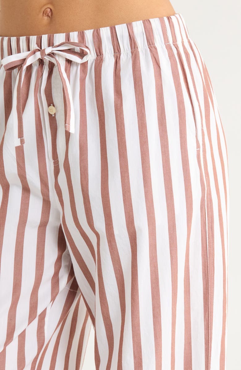 Nordstrom Classic Cotton Pajamas, Alternate, color, Brown Awning Stripe