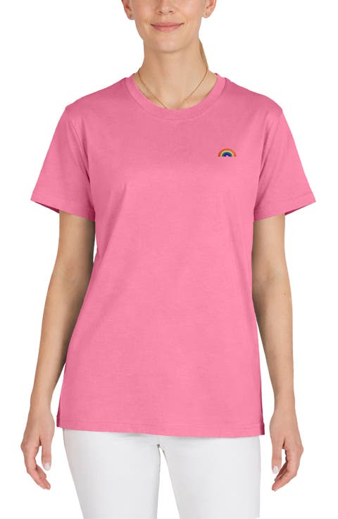 Womens Rainbow Jersey Relaxed Tee