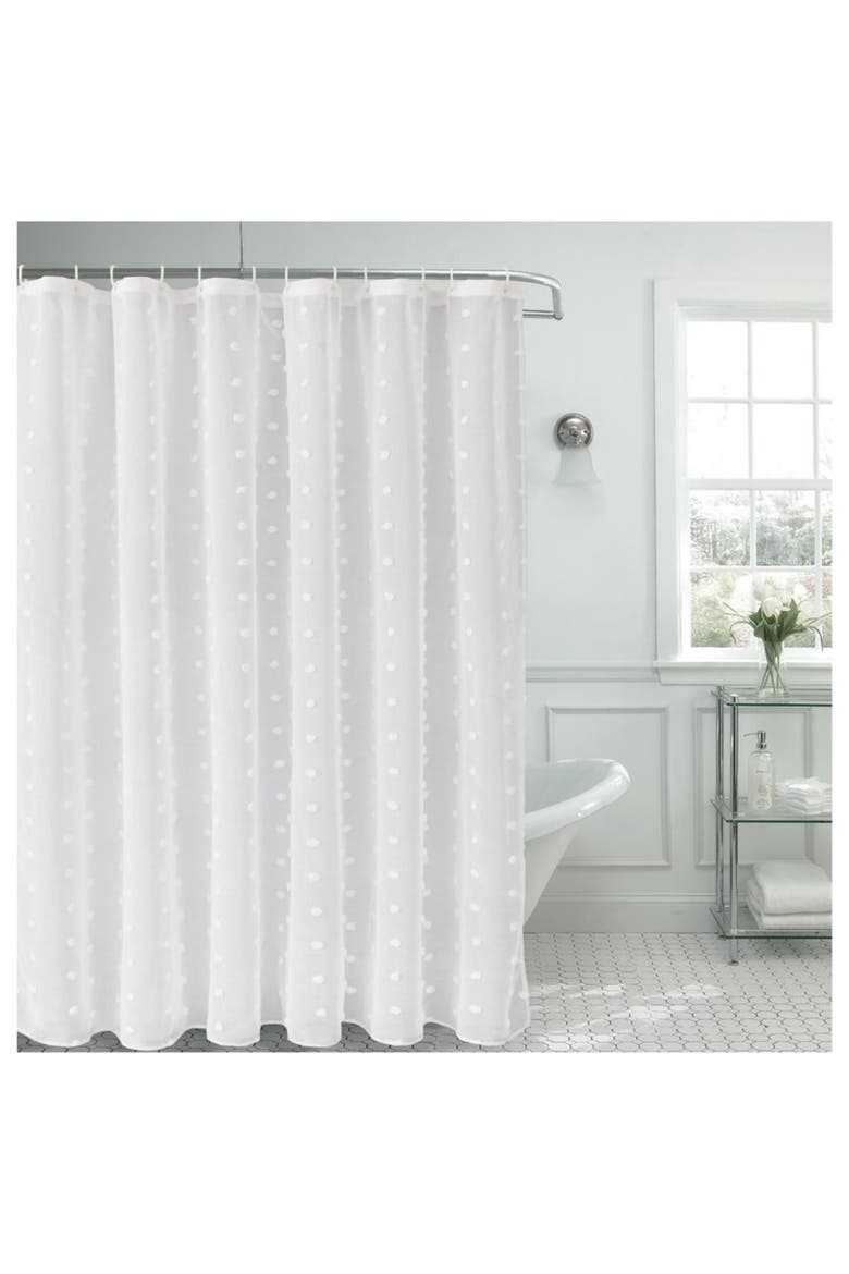Snowball Shower Curtain, Main, color, WHITE