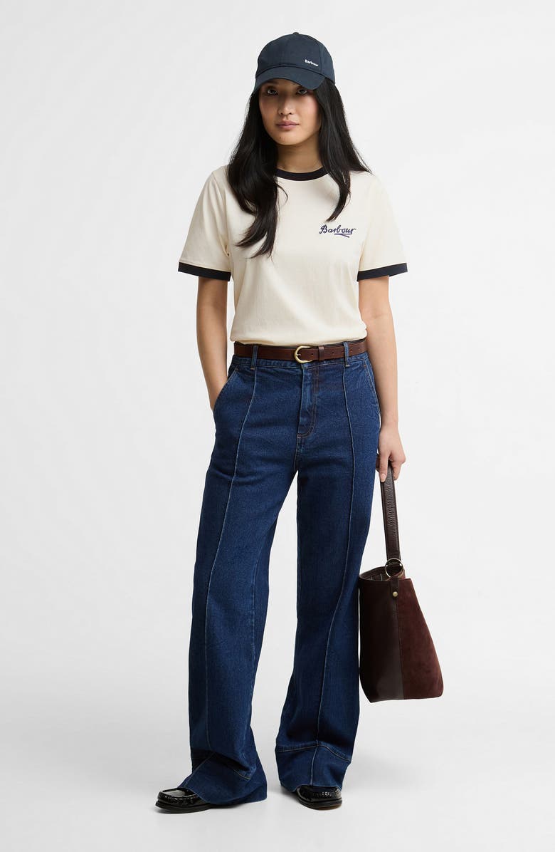 Barbour Madeline Cotton Ringer T-Shirt, Alternate, color, Orginal Ecru/ Dark Navy