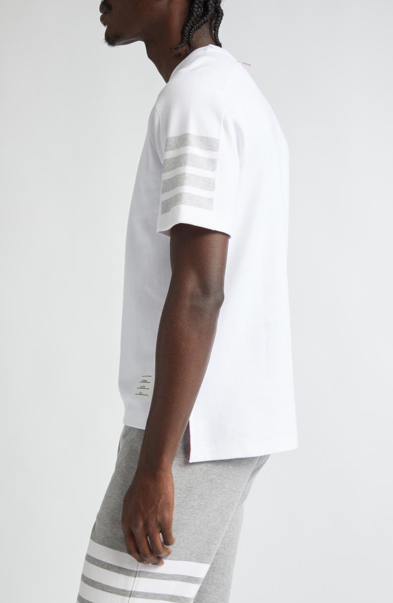 Thom Browne Milano 4-Bar Cotton T-Shirt, Alternate, color, White