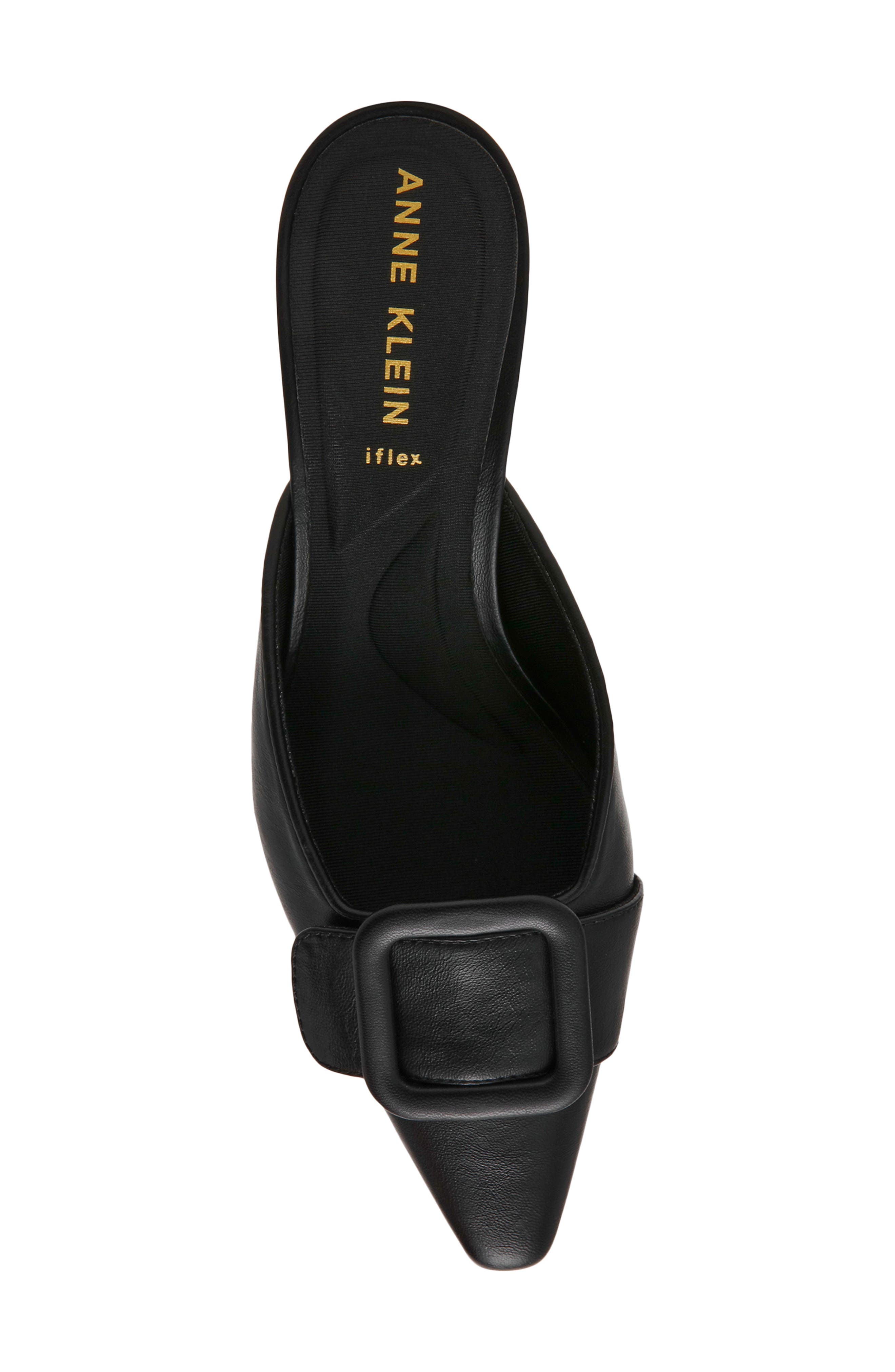 Anne Klein Cassia Kitten Heel Mule, Alternate, color, Black Pu