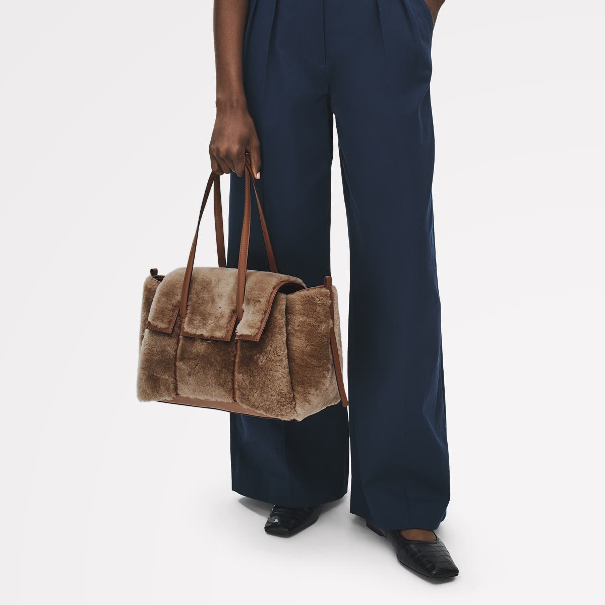 Radley The Chancery - Shearling Medium Flapover Shoulder Bag, Alternate, color, 