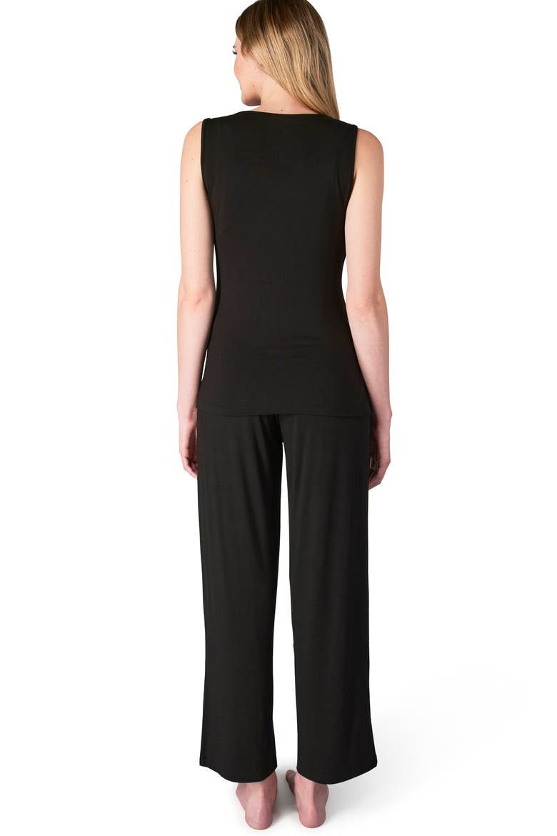 Analise During & After 3-Piece Maternity/Nursing Sleep Set, Alternate, color, BLACK
