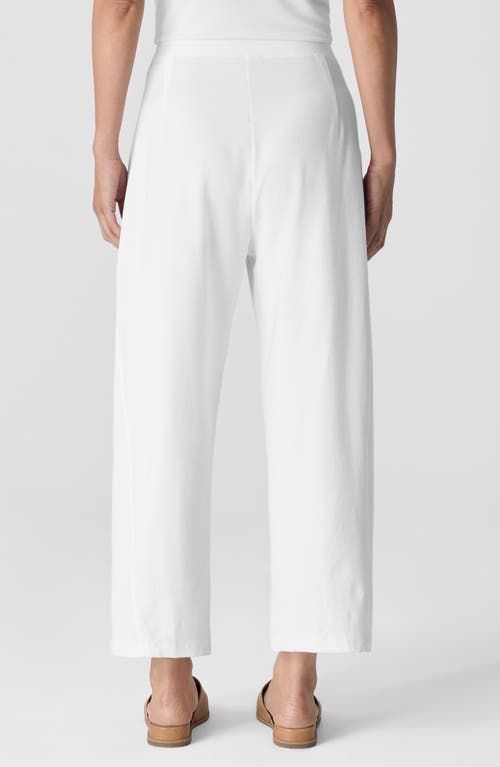 Eileen Fisher Ankle Length Knit Lantern Pants In White